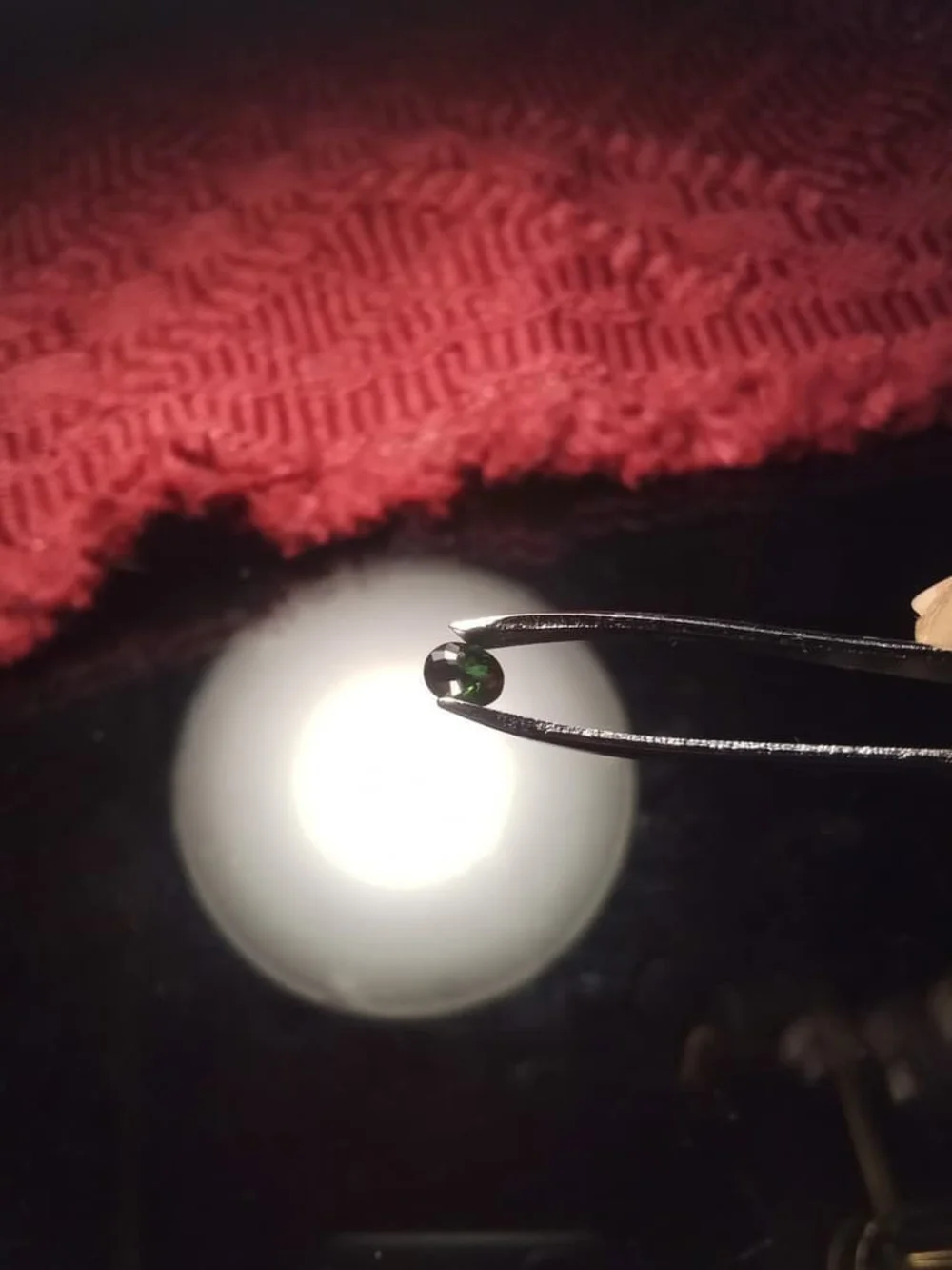 RARE Natural .30ct VS Oval Deep Green Chrome Tourmaline